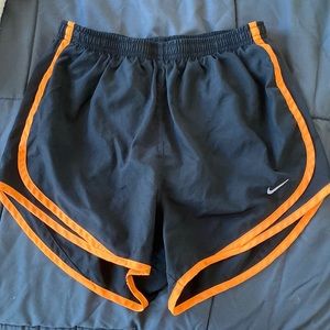 Nike athletic shorts black/orange size S